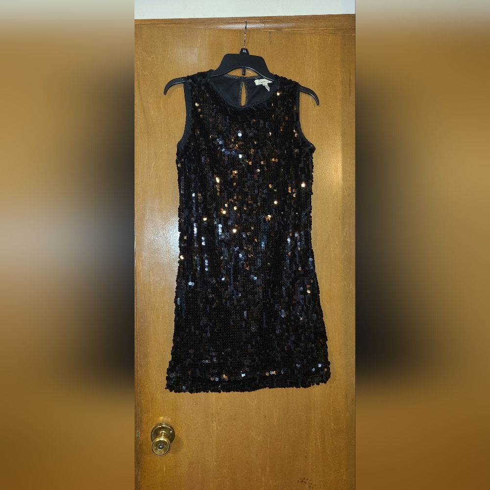 Black Sequin Dress